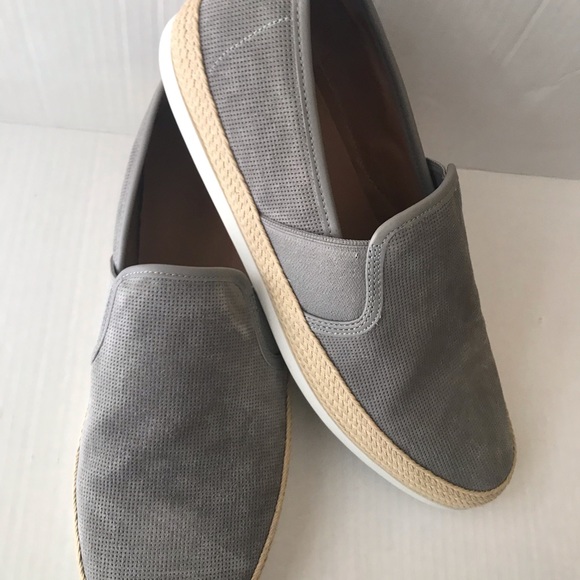 Vince Chad Mens Gray Suede Espadrilles 